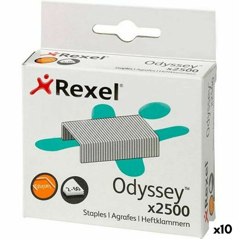 Rexel|Grampos Rexel 2500 Peças (10 Unidades) Rexel|Grampos Rexel 2500 Peças (10 Unidades)