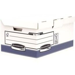 Fellowes|Caixa de Arquivo Fellowes Maxi Azul Branco 31 x 39 x 56 cm 10 Unidades