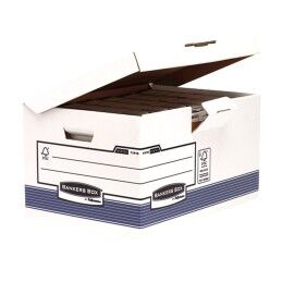 Fellowes|Caixa de Arquivo Fellowes Maxi Azul Branco 31 x 39 x 56 cm 10 Unidades