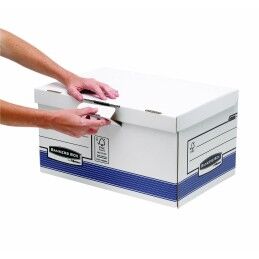 Fellowes|Caixa de Arquivo Fellowes Maxi Azul Branco 31 x 39 x 56 cm 10 Unidades