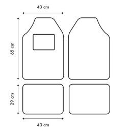 MOMO|Conjunto de Tapetes de Carro MOMO MOMLCM4ITBK