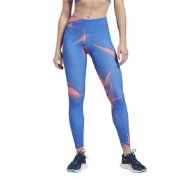 Leggings de Desporto de Mulher Reebok MYT Printed Azul