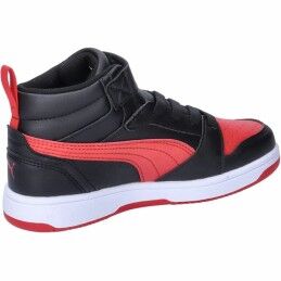Puma|Sapatilhas de Desporto Infantis Puma Rebound V6 Mid Preto Vermelho