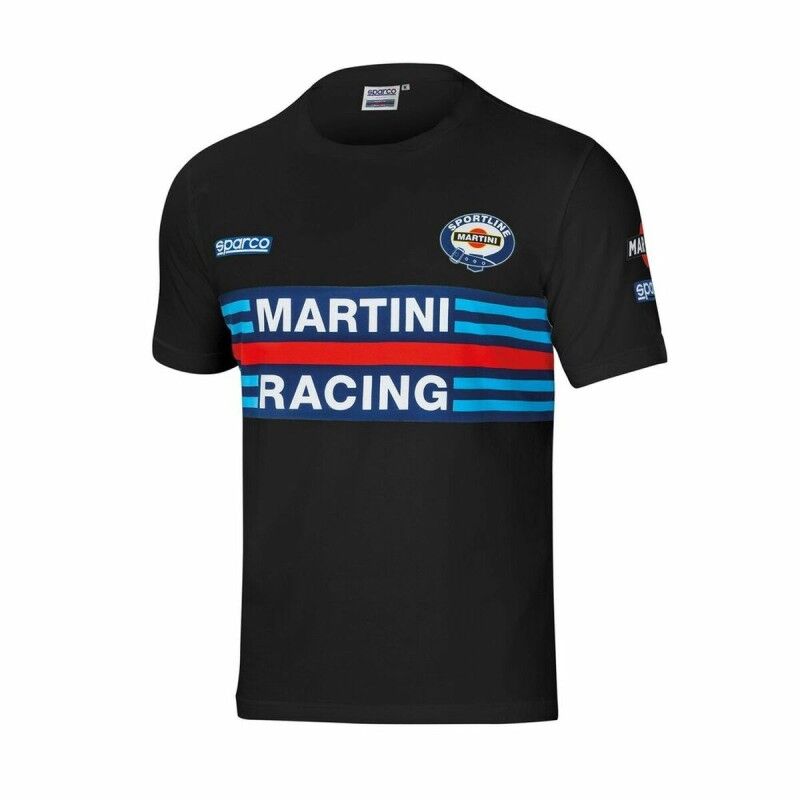 Sparco|Camisola de Manga Curta Homem Sparco Martini Racing Preto Sparco|Camisola de Manga Curta Homem Sparco Martini Racing Preto
