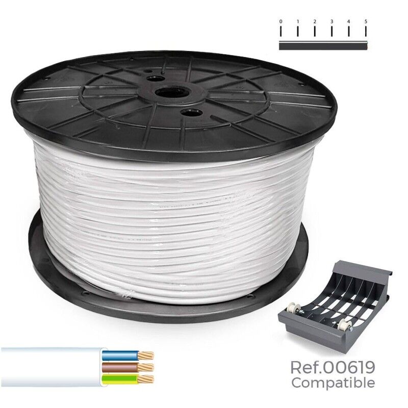 Sediles|Cabo Elétrico Mangueira Sediles Branco 200 m Bobine