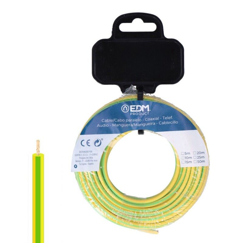 EDM Product|Cabo Elétrico Unifilar EDM 28585 Duas cores 20 m h07z1-k