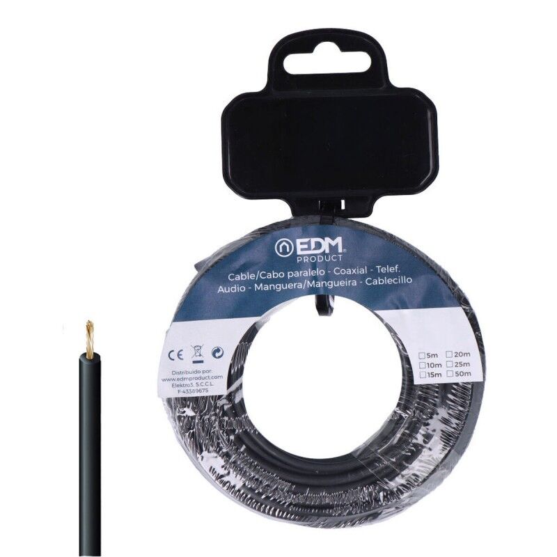EDM Product|Cabo Elétrico Unifilar EDM 28583 Preto 20 m h07z1-k EDM Product|Cabo Elétrico Unifilar EDM 28583 Preto 20 m h07z1-k