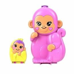 Polly Pocket|Nenuco com Acessórios Polly Pocket Mommy Monkey and Baby
