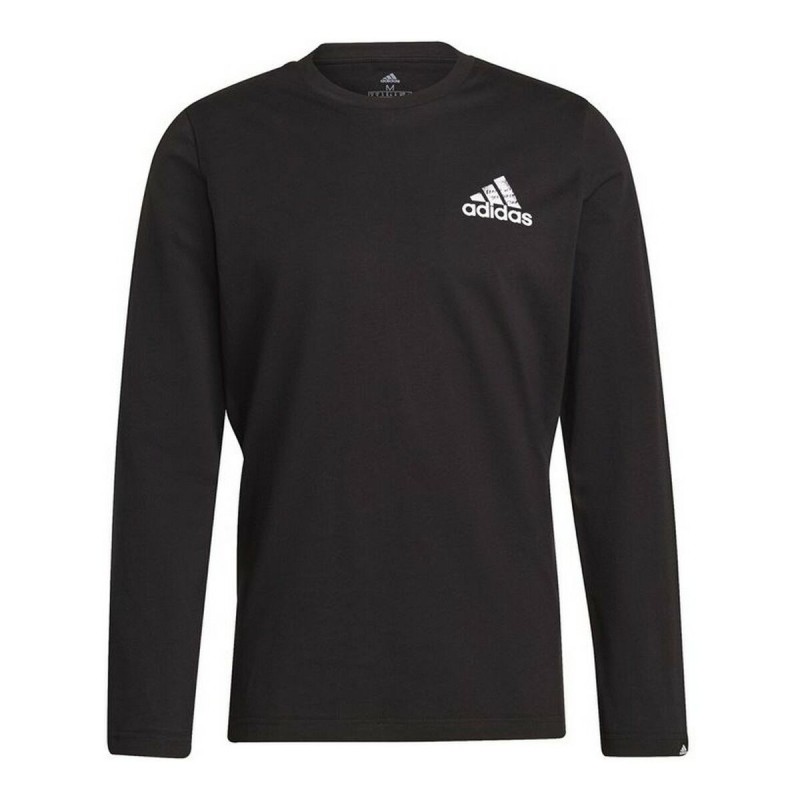 Camisola de Manga Comprida Homem Adidas Spray Graphic Preto