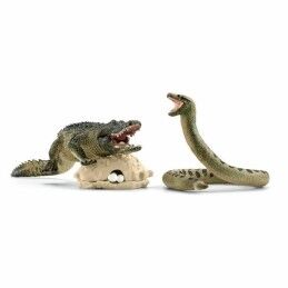 Schleich|Playset Schleich Alligator/Anaconda Duel Set 4 Peças