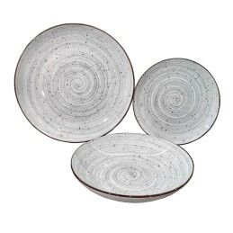 Inde|Conjunto para Aperitivos Inde Bambu Porcelana 29 x 18 x 6 cm Tacho x 2 (6 Unidades)