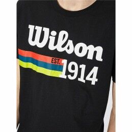 Wilson|Camisola de Manga Curta Homem Wilson Wilson Script 14 Preto