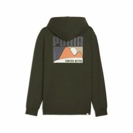 Puma|Polar com Capuz Homem Puma Azeitona