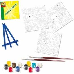 SES Creative|Conjunto de Desenho SES Creative Painting by number on canvas (3 Peças)