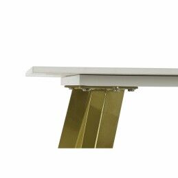 DKD Home Decor|Mesa de Apoio Pequena DKD Home Decor Branco Dourado 60 x 60 x 48 cm