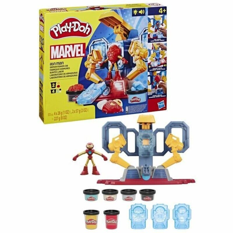 Play-Doh|Jogo de Plasticina Play-Doh Iron Man Armor Factory Amarelo