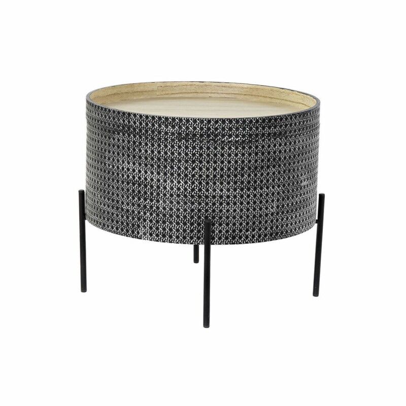 DKD Home Decor|Mesa de Apoio Pequena DKD Home Decor Preto Prateado 45 x 45 x 39 cm DKD Home Decor|Mesa de Apoio Pequena DKD Home Decor Preto Prateado 45 x 45 x 39 cm