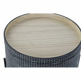 DKD Home Decor|Mesa de Apoio Pequena DKD Home Decor Preto Prateado 45 x 45 x 39 cm