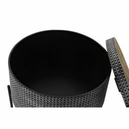 DKD Home Decor|Mesa de Apoio Pequena DKD Home Decor Preto Prateado 45 x 45 x 39 cm