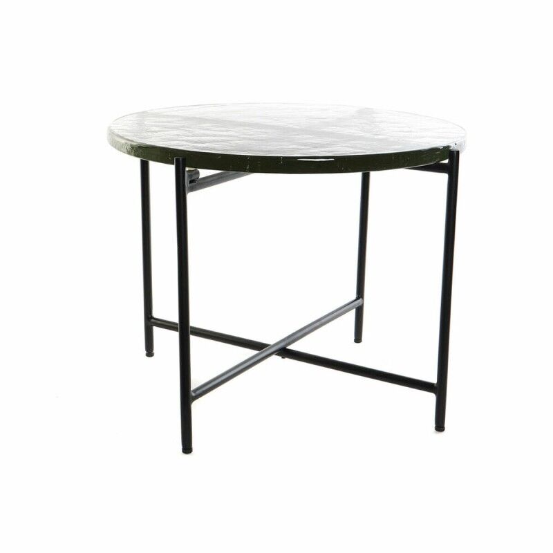 DKD Home Decor|Mesa de apoio DKD Home Decor Cristal Preto Metal Moderno (50 x 50 x 42 cm) DKD Home Decor|Mesa de apoio DKD Home Decor Cristal Preto Metal Moderno (50 x 50 x 42 cm)