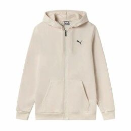 Puma|Polar com Capuz Homem Puma Essentials+ Graphic Hoodie Fz Bege