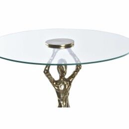 DKD Home Decor|Mesa de apoio DKD Home Decor Cristal Dourado Alumínio 46 x 46 x 57 cm