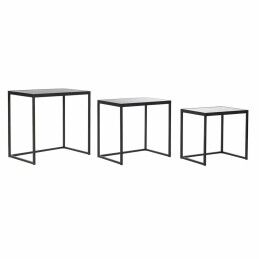 DKD Home Decor|Mesa de apoio DKD Home Decor 49 x 49 x 72 cm Cristal Preto Dourado Metal