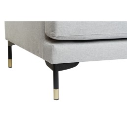 Sofá Chaise Longue DKD Home Decor Cinzento claro Metal 250 x 160 x 85 cm