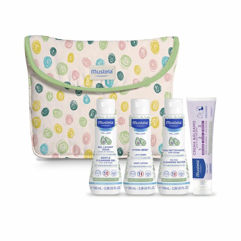 Mustela|Conjunto de higiene Mustela Bebé Neceser Lunares Lote 5 Peças