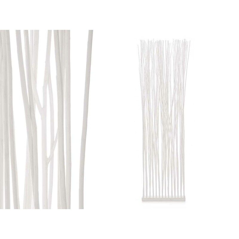 Gift Decor|Biombo Varas Branco Madeira de salgueiro 50 x 185 x 12 cm