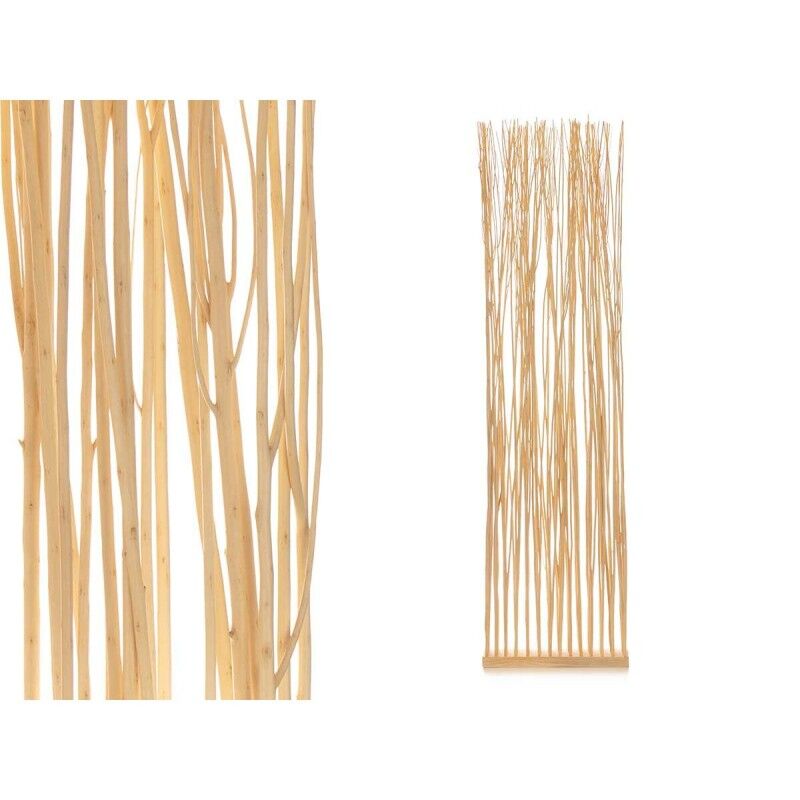Gift Decor|Biombo Varas Natural Madeira de salgueiro 50 x 185 x 12 cm