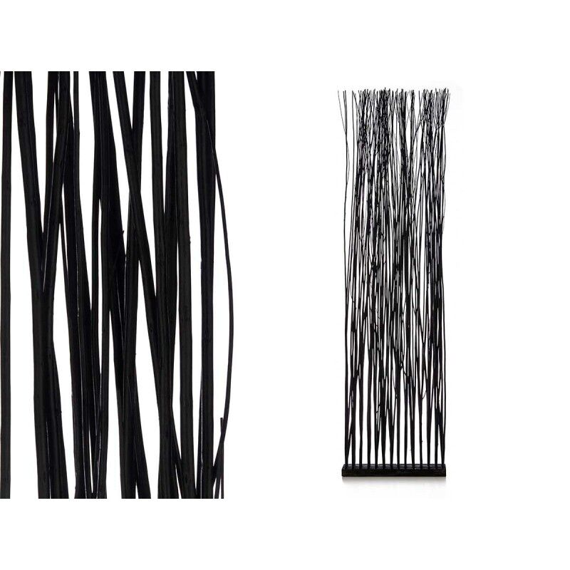 Gift Decor|Biombo Varas Preto Madeira de salgueiro 50 x 185 x 12 cm Gift Decor|Biombo Varas Preto Madeira de salgueiro 50 x 185 x 12 cm