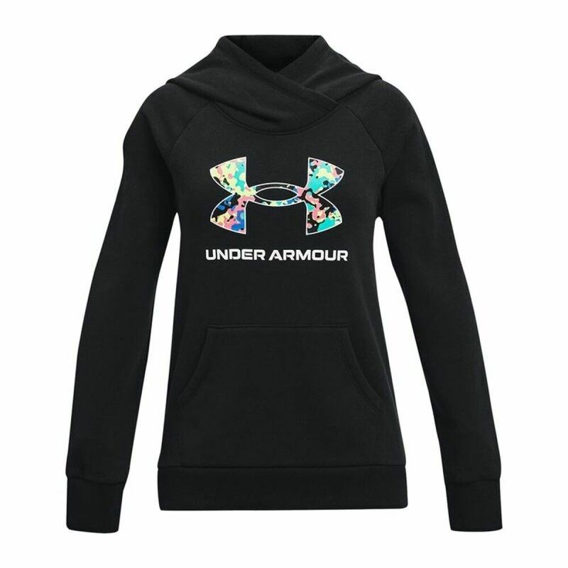 Under Armour|Camisola com Capuz Menina Under Armour Rival Preto Under Armour|Camisola com Capuz Menina Under Armour Rival Preto