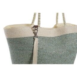 DKD Home Decor|Saco de Praia DKD Home Decor Castanho Verde Bege Menta Fibra 43 x 10 x 28 cm (2 Unidades)