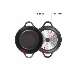 Valira|Caçarola com Tampa Valira 4141/25 Preto Ø 24 cm