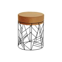 DKD Home Decor|Repousa pés DKD Home Decor Cor de Rosa Velvet Madeira MDF Glam (2 pcs)