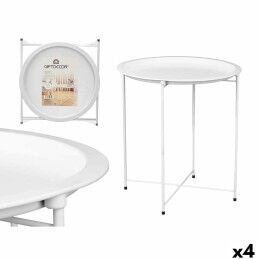 DKD Home Decor|Conjunto de 2 mesas DKD Home Decor Branco Dourado 80 x 80 x 45 cm
