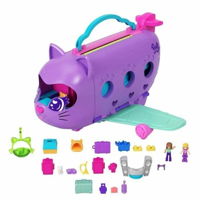 Polly Pocket|Playset Polly Pocket Transforming Kitten Airplane-Box