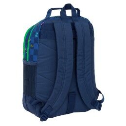 Benetton|Mochila Escolar Benetton Damero Azul Marinho 32 x 42 x 15 cm