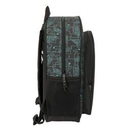Nerf|Mochila Escolar Nerf Game Preto 32 x 38 x 12 cm