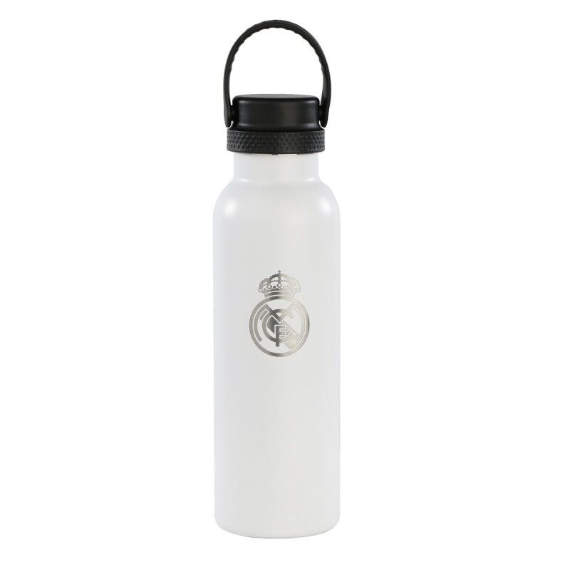 Real Madrid C.F.|Garrafa Térmica Real Madrid C.F. Branco Cinzento Poliéster Silicone Aço inoxidável