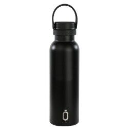 F.C. Barcelona|Garrafa Térmica F.C. Barcelona Black Preto Silicone Aço inoxidável