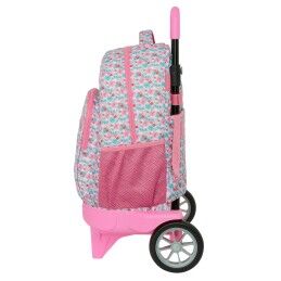 Moos|Mochila Escolar com Rodas Moos Flores Multicolor 33 x 45 x 22 cm