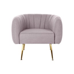 Poltrona DKD Home Decor Multicolor Cor de Rosa Dourado Espuma Madeira Metal Plástico 81 x 75 x 73 cm