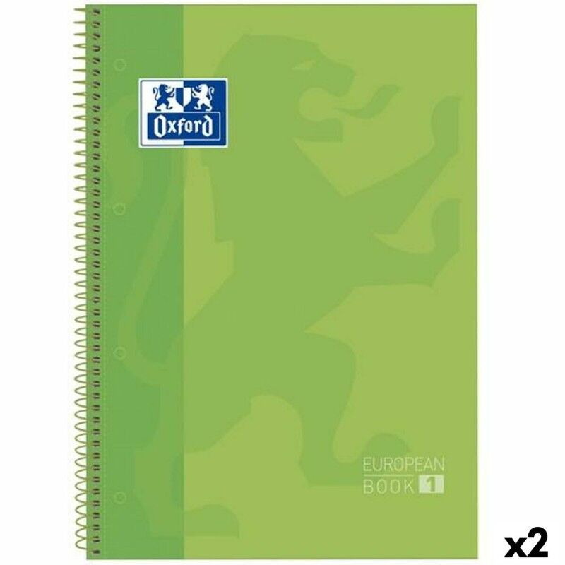 Oxford|Caderno de Argolas Oxford Classic Europeanbook 1 Write&Erase Verde A4+ 80 Folhas 5 Peças (2 Unidades) Oxford|Caderno de Argolas Oxford Classic Europeanbook 1 Write&Erase Verde A4+ 80 Folhas 5 Peças (2 Unidades)