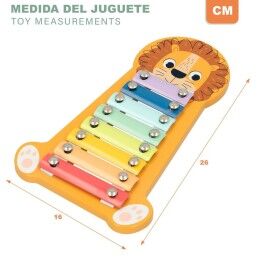 Woomax|Xilofone Woomax Leão Madeira 16 x 2,5 x 26 cm (6 Unidades)