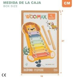 Woomax|Xilofone Woomax Leão Madeira 16 x 2,5 x 26 cm (6 Unidades)
