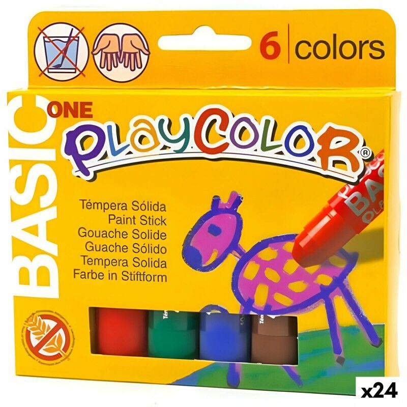 Playcolor|Têmperas sólidas Playcolor Basic One Multicolor (24 Unidades)