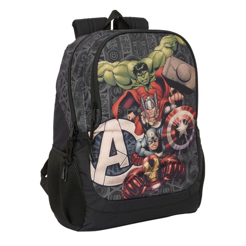 The Avengers|Mochila Escolar The Avengers Vendetta Preto 32 x 44 x 16 cm