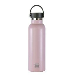 Safta|Garrafa Térmica Safta Rosa empolvado Cor de Rosa Silicone Aço inoxidável